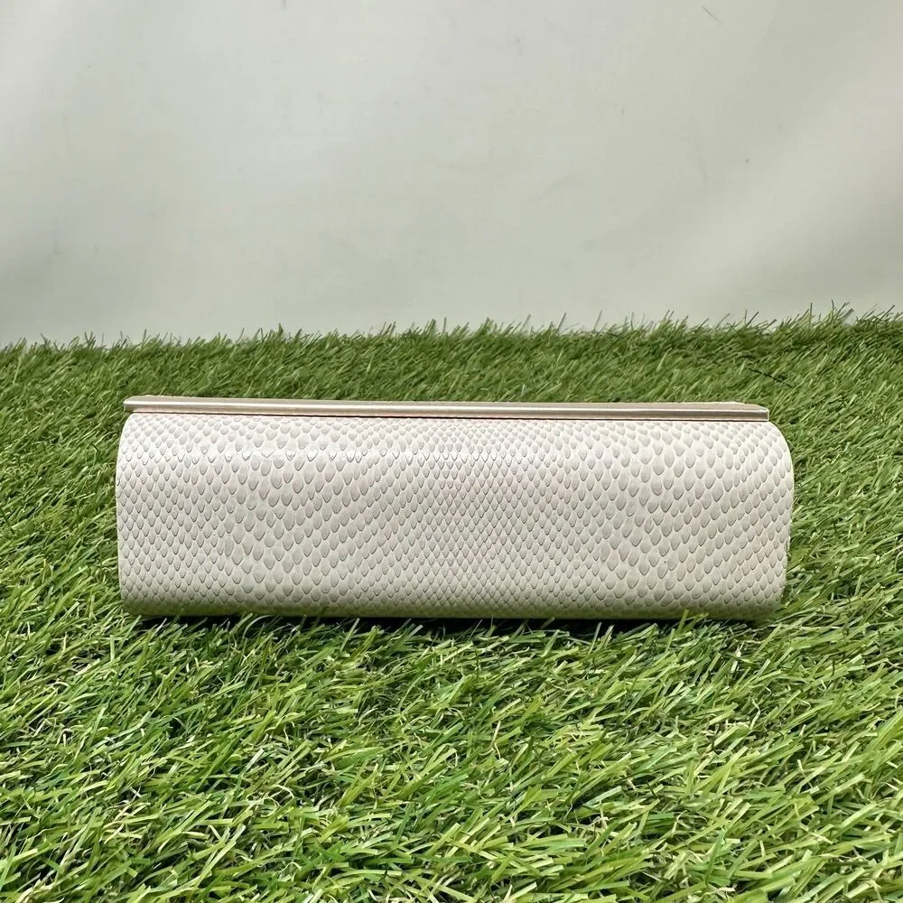 Jimmy Choo Eye Glass Sunglass Large Hard Case Light Beige Snake Pattern